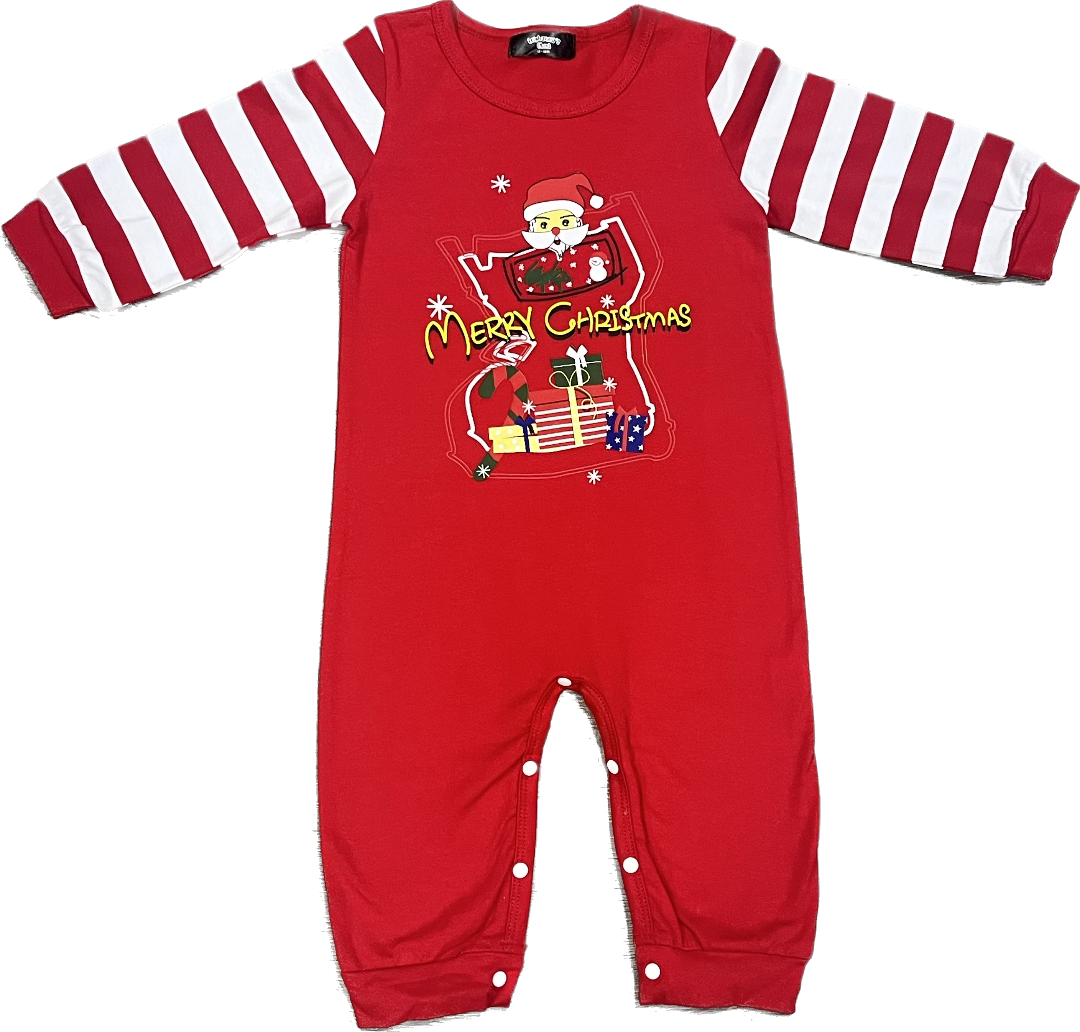 Striped Christmas Onesie