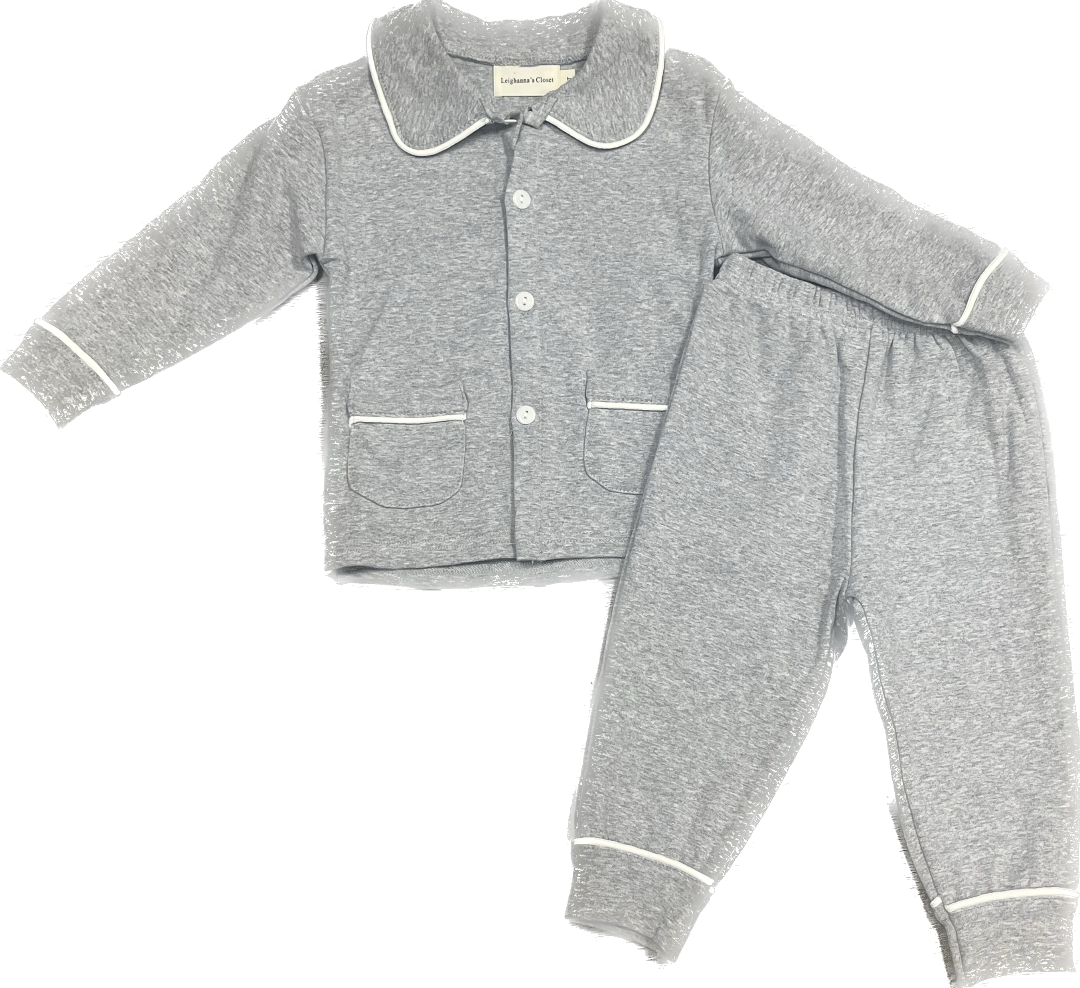Gray Long Sleeve Pajamas