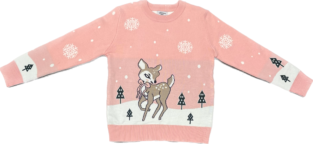 Pink Reindeer Sweater