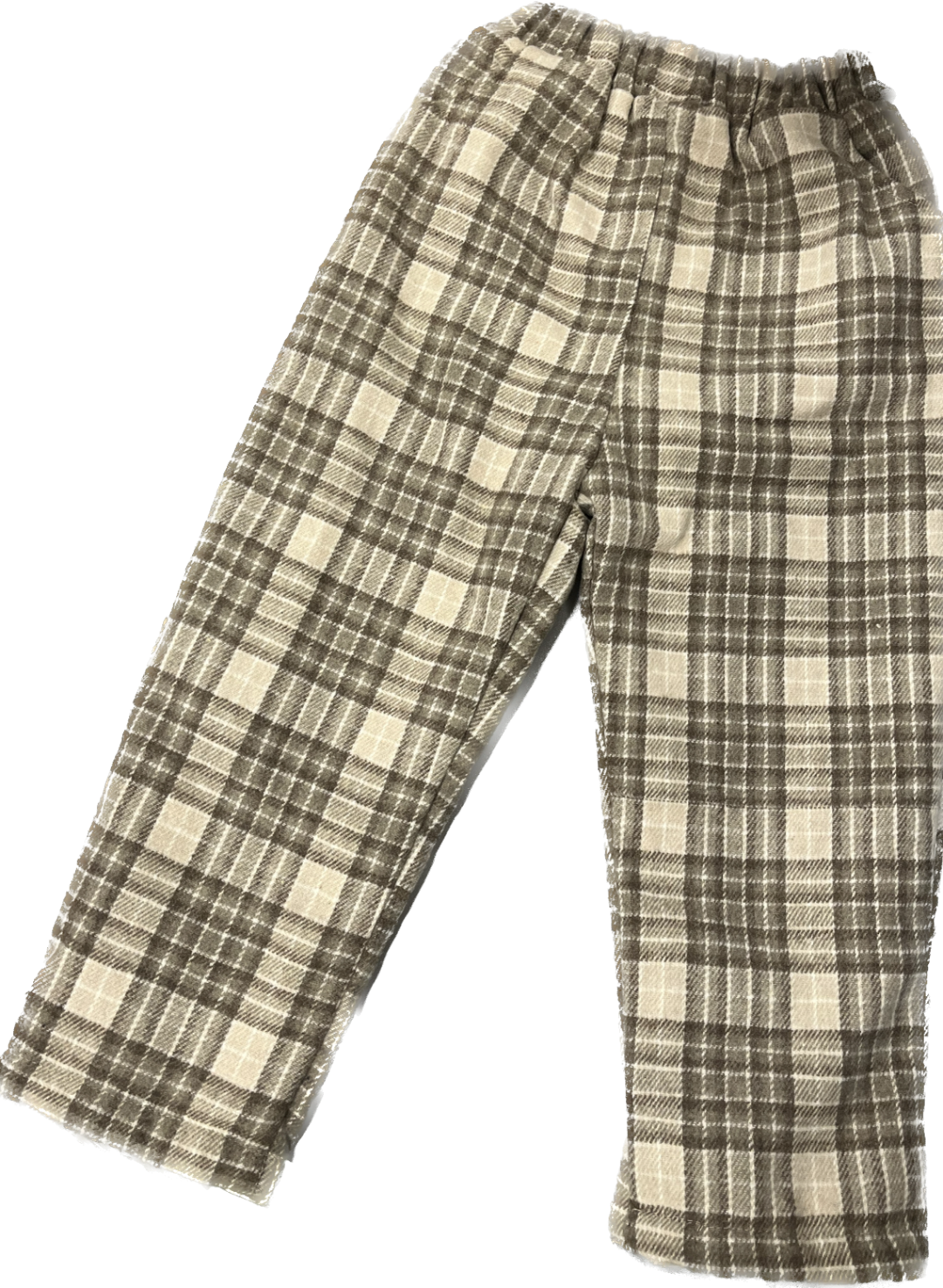 Tan Plaid Fleece Pants