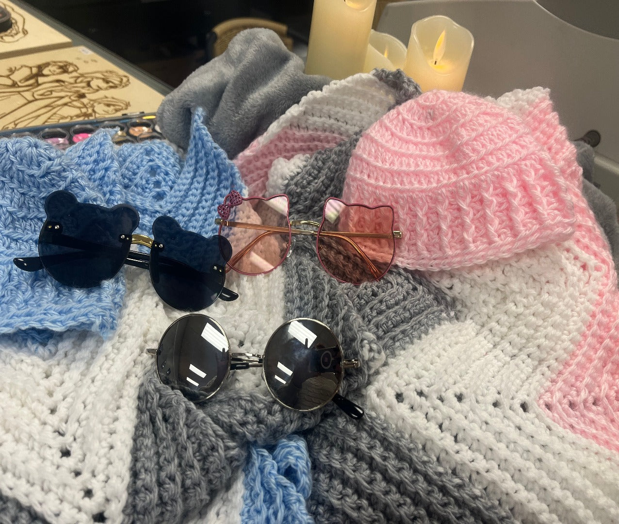 Bear sunglasses black