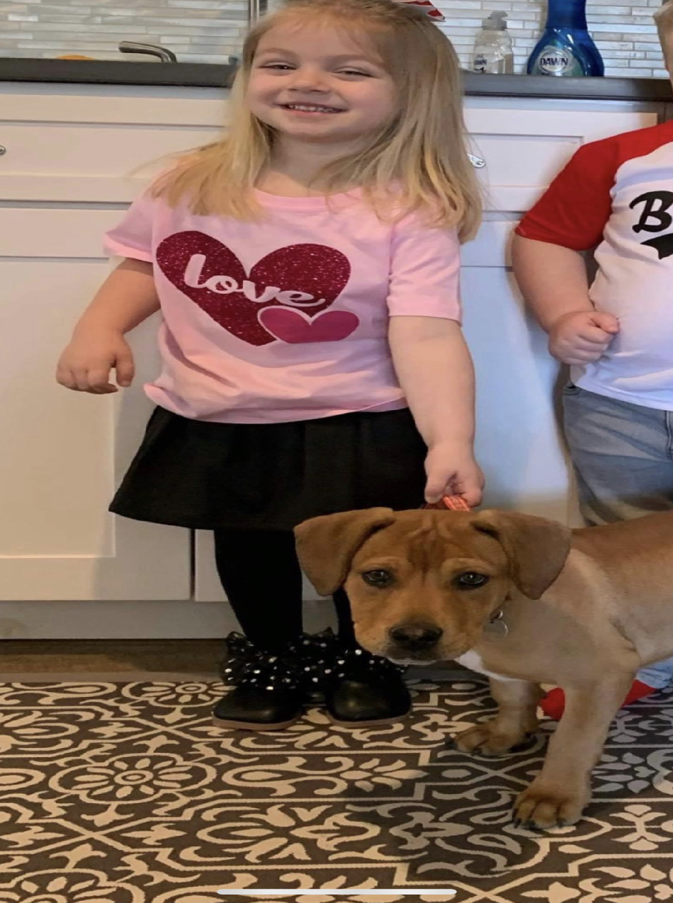 Black Skort with Red Heart Accent