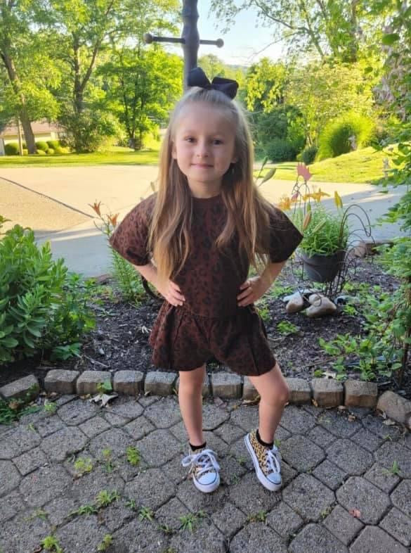 Cheetah Shirt and Shorts Set (Dark Brown)