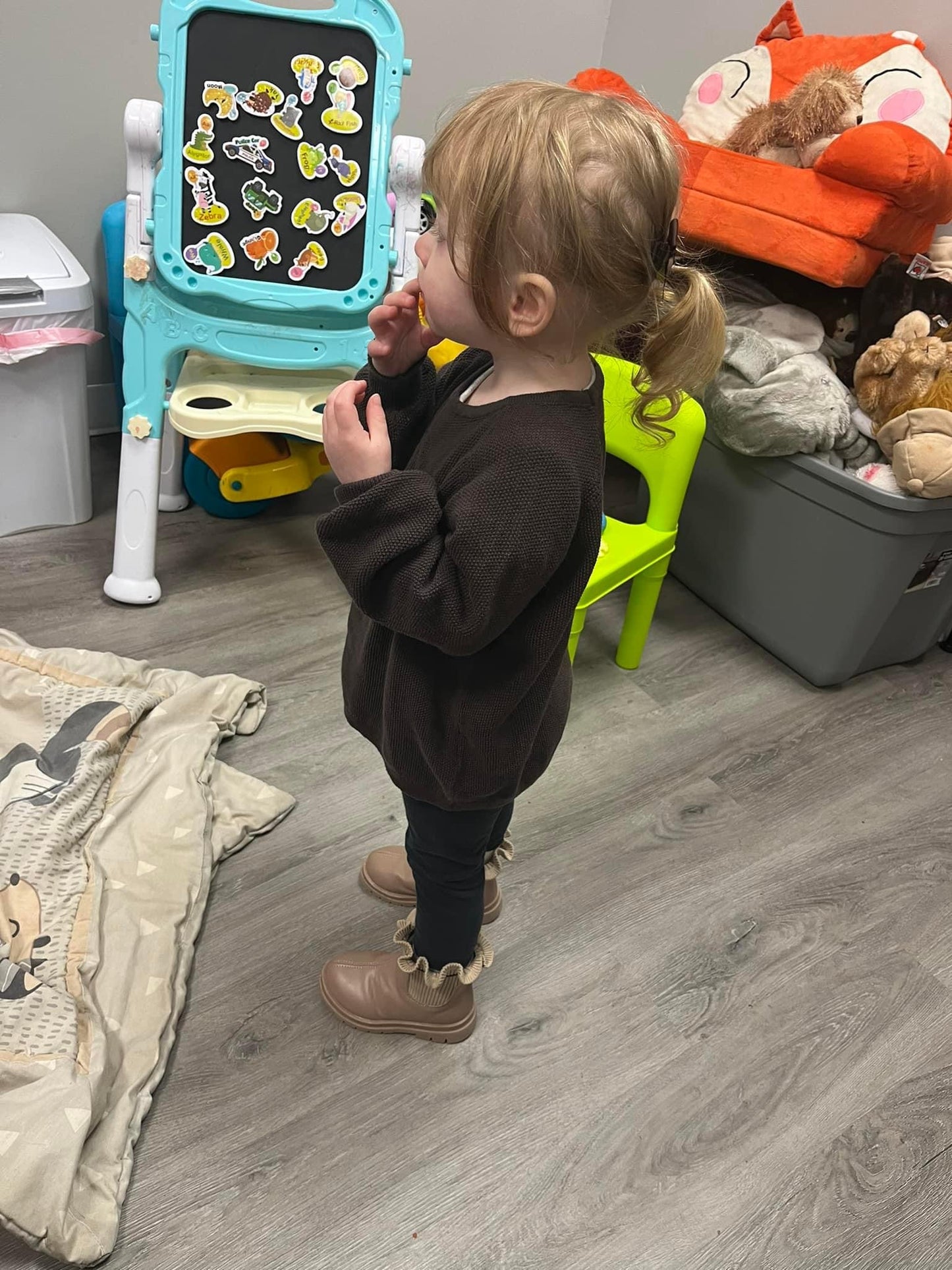 Dark Brown Cable Knit Sweater