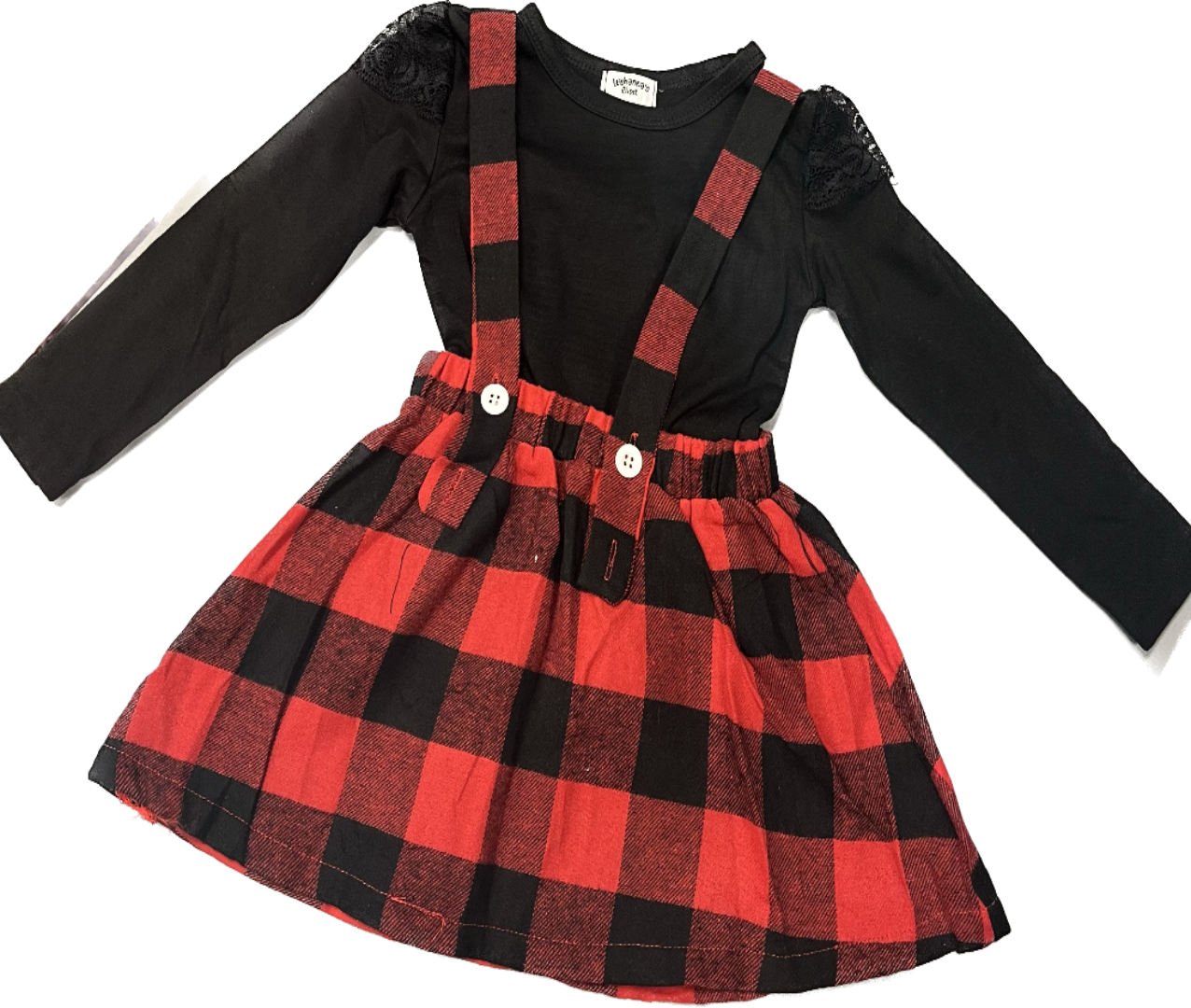 Red and Black Flannel Dress