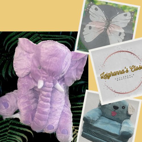 Kid’s Couches, Blankets, Elephants & Body Pillows Closet