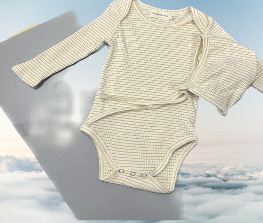 Striped Onesie and Hat Set