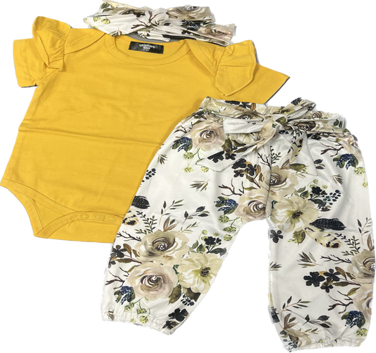 Yellow Floral Set