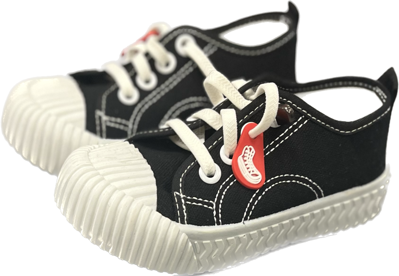 Black & White Kids Tennis Shoes