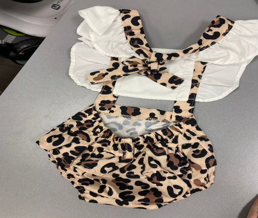 Leopard One Piece (includes matching hair bow)