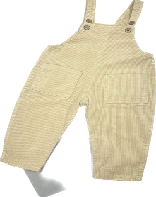 Cream Corduroy Overalls