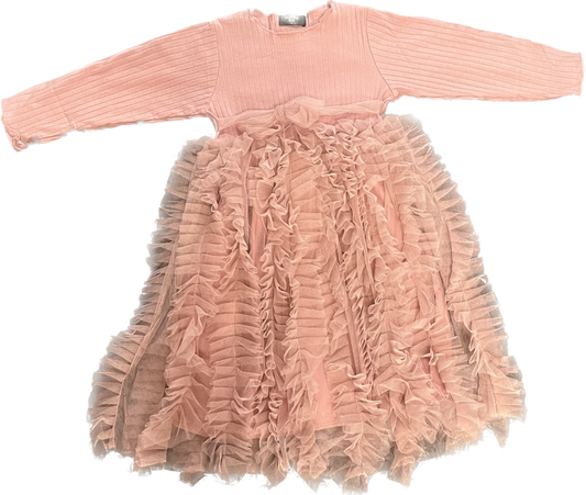 Pink ruffle dress