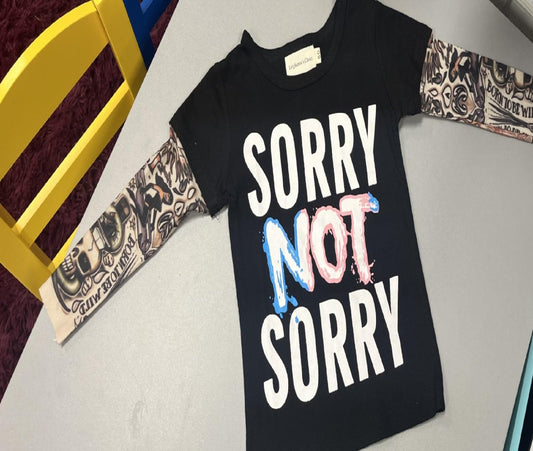 Sorry Not Sorry Tattoo Sleeve Shirt